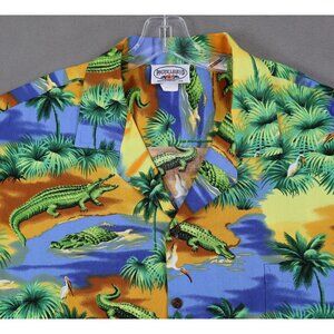 Hawaiian Pacific Legend Short Sleeve Button Up Shirt Size 2XL USA Magnum PI Camp
